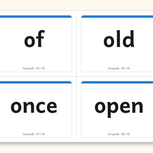 Sight Words | 1st Grade Dolch Flashcards for Ages 6-7 (Digital PDF): sample page 19 of 28