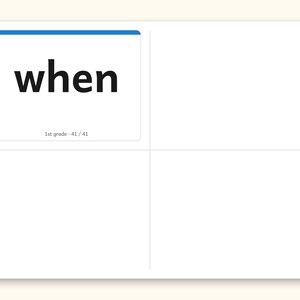Sight Words | 1st Grade Dolch Flashcards for Ages 6-7 (Digital PDF): sample page 27 of 28
