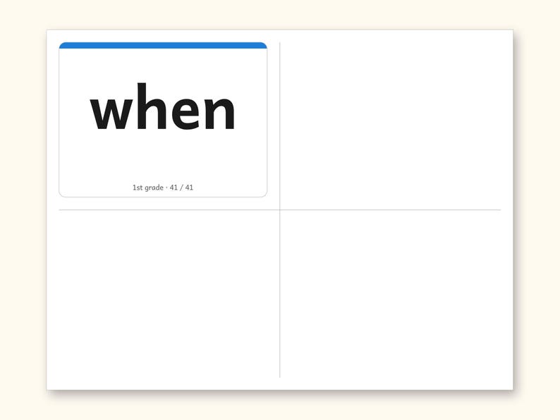 Sight Words | 1st Grade Dolch Flashcards for Ages 6-7 (Digital PDF): sample page 27 of 28