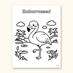 Animal Coloring Pages | 25 Feelings Pictures for Kids Ages 4-8 (Digital PDF): sample page 17 of 29