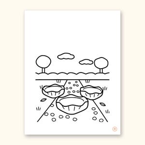 Mushroom Coloring Pages | ABC Letter Tracing for Kids Ages 2-5 (Digital PDF): sample page 32 of 55