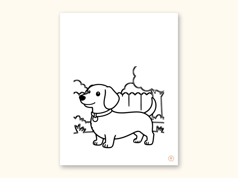 Dog Coloring Pages | ABC Letter Tracing for Kids Ages 2-5 (Digital PDF): sample page 10 of 55