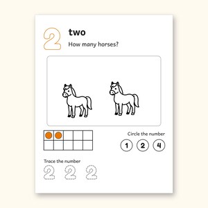Counting Worksheets | Farm Ten Frame Mats for Preschool Ages 3-5 (Digital PDF): sample page 2 of 10
