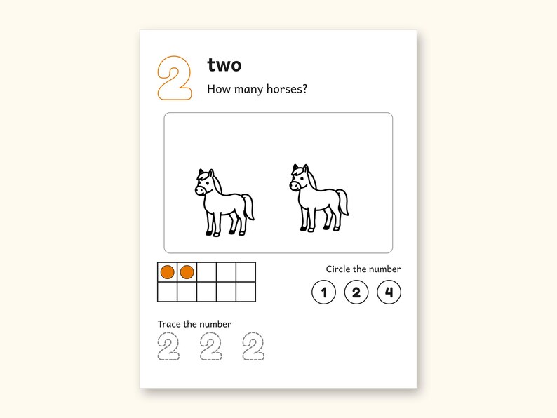 Counting Worksheets | Farm Ten Frame Mats for Preschool Ages 3-5 (Digital PDF): sample page 2 of 10