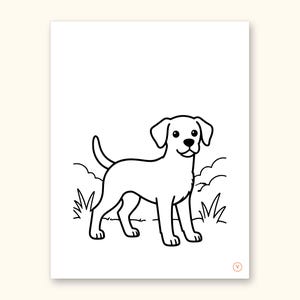 Dog Coloring Pages | ABC Letter Tracing for Kids Ages 2-5 (Digital PDF): sample page 46 of 55