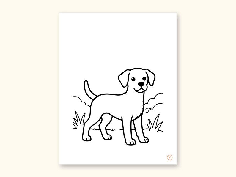 Dog Coloring Pages | ABC Letter Tracing for Kids Ages 2-5 (Digital PDF): sample page 46 of 55