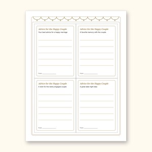 Engagement Party Games | Couple Quiz Bingo Cards for Hosts (Digital PDF): sample page 20 of 21