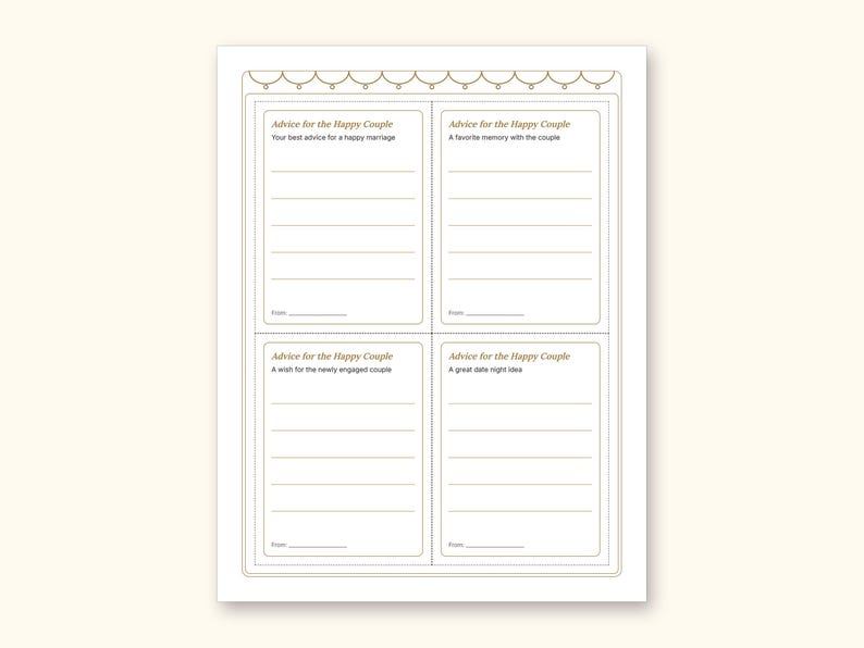 Engagement Party Games | Couple Quiz Bingo Cards for Hosts (Digital PDF): sample page 20 of 21