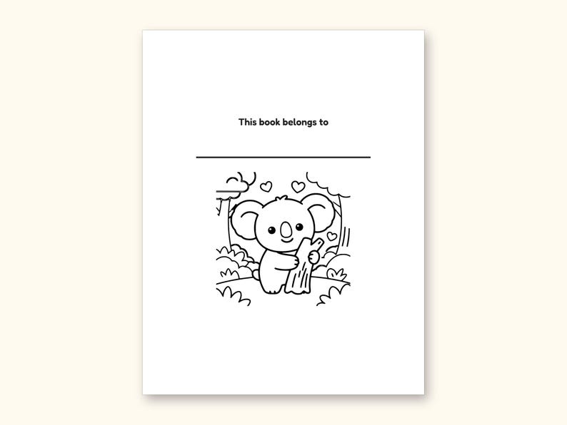 Animal Coloring Pages | 25 Feelings Pictures for Kids Ages 4-8 (Digital PDF): sample page 2 of 29