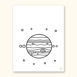 Space Coloring Pages | ABC Letter Tracing for Kids Ages 2-5 (Digital PDF): sample page 22 of 55