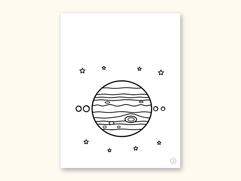 Space Coloring Pages | ABC Letter Tracing for Kids Ages 2-5 (Digital PDF): sample page 22 of 55