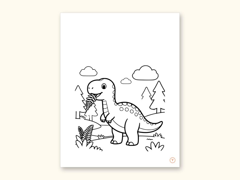 Dinosaur Coloring Pages | Detailed Scenes ABC Tracing for Ages 4-8 (Digital PDF): sample page 52 of 55