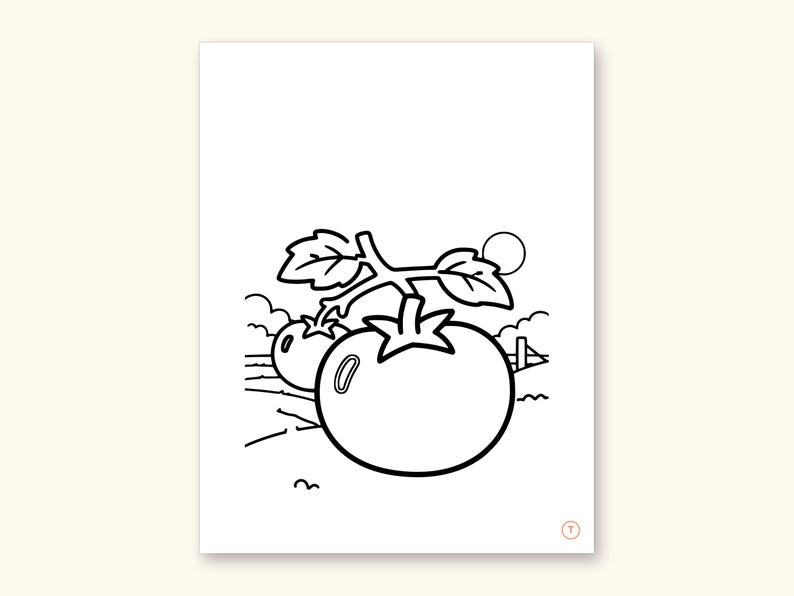 Fruits and Vegetables Coloring Book - ABC Letter Tracing Printable PDF for Kids Ages 2-5: sample page 42 of 55