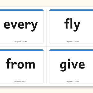 Sight Words | 1st Grade Dolch Flashcards for Ages 6-7 (Digital PDF): sample page 11 of 28
