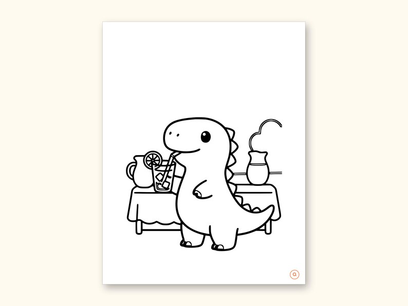 Dinosaur Party ABC Coloring Book | Letter Tracing for Toddlers (Digital PDF): sample page 36 of 55