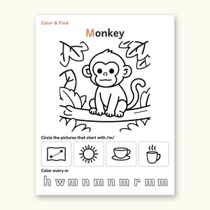 Animal Coloring Pages | ABC Letter Tracing for Kids Ages 5-6 (Digital PDF): sample page 33 of 64