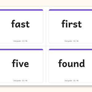 Sight Words | 2nd Grade Dolch Flashcards for Ages 7-8 (Digital PDF): sample page 13 of 30