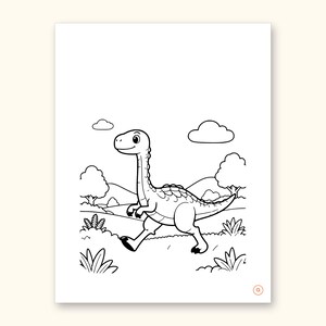Dinosaur Coloring Pages | Detailed Scenes ABC Tracing for Ages 4-8 (Digital PDF): sample page 36 of 55