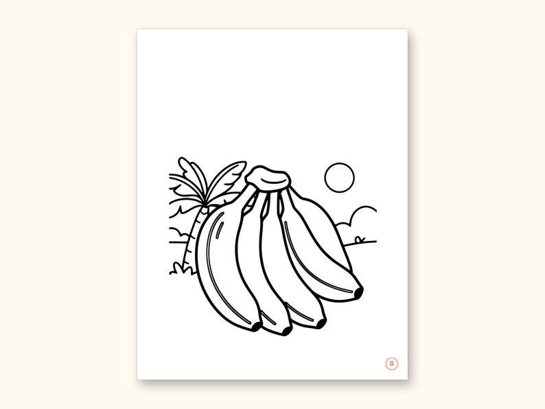 Fruits and Vegetables Coloring Book - ABC Letter Tracing Printable PDF for Kids Ages 2-5: sample page 6 of 55