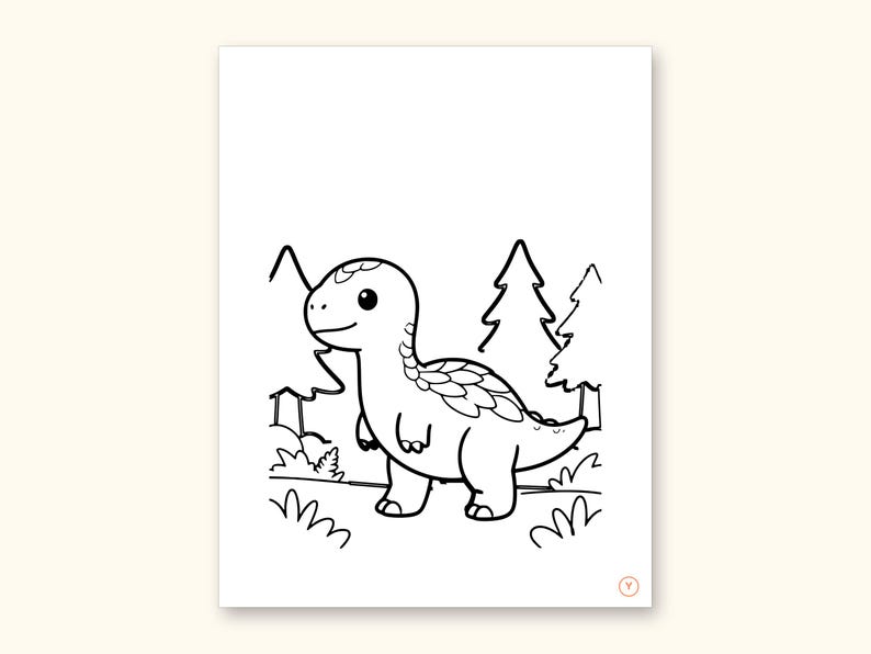 Dinosaur ABC Coloring Book, Letter Tracing, Ages 2-5 (Digital PDF): sample page 52 of 55