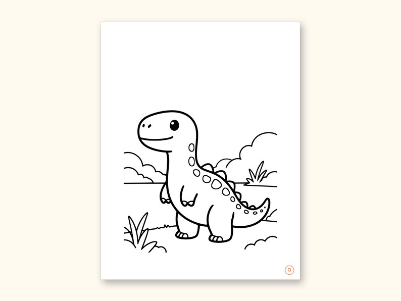 Dinosaur ABC Coloring Book, Letter Tracing, Ages 2-5 (Digital PDF): sample page 36 of 55