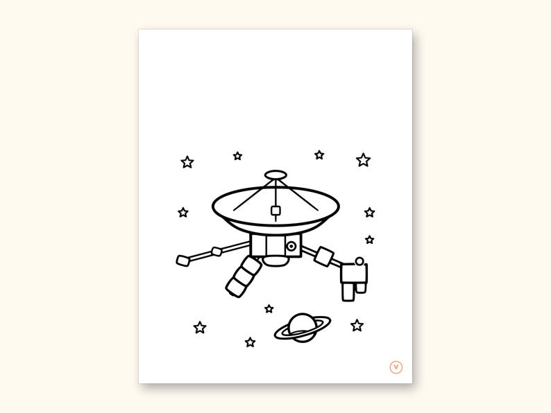 Space Coloring Pages | ABC Letter Tracing for Kids Ages 2-5 (Digital PDF): sample page 46 of 55