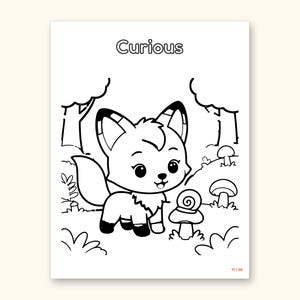 Animal Coloring Pages | 25 Feelings Pictures for Kids Ages 4-8 (Digital PDF): sample page 14 of 29
