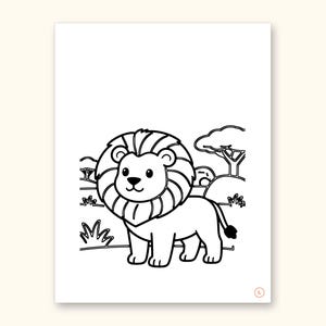 Animal ABC Coloring Book | Letter Tracing for Kids Ages 2-5 (Digital PDF): sample page 26 of 55
