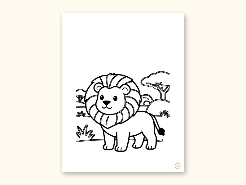 Animal ABC Coloring Book | Letter Tracing for Kids Ages 2-5 (Digital PDF): sample page 26 of 55