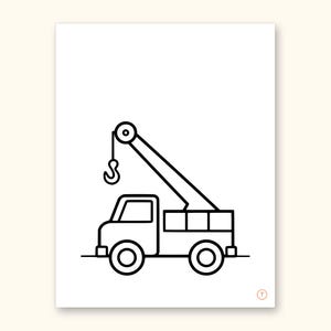 Truck Coloring Pages | ABC Letter Tracing for Kids Ages 2-4 (Digital PDF): sample page 42 of 55