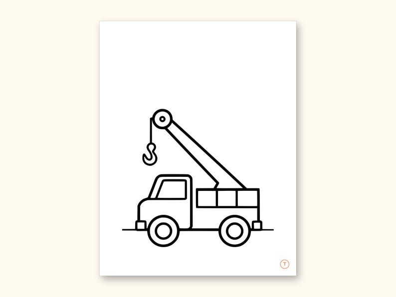 Truck Coloring Pages | ABC Letter Tracing for Kids Ages 2-4 (Digital PDF): sample page 42 of 55