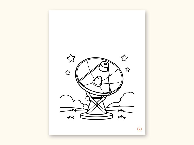 Space Coloring Pages | ABC Letter Tracing for Kids Ages 2-5 (Digital PDF): sample page 10 of 55