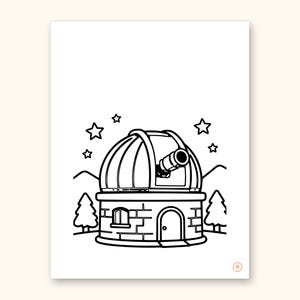 Space Coloring Pages | ABC Letter Tracing for Kids Ages 2-5 (Digital PDF): sample page 32 of 55