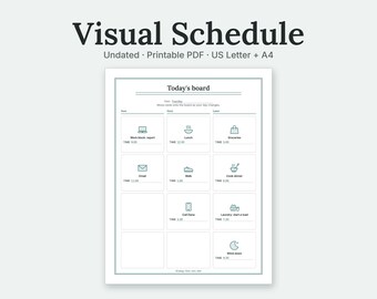 Visual Schedule | Daily Routine Cards for Adults (Digital PDF)