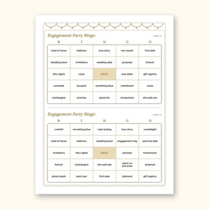 Engagement Party Games | Couple Quiz Bingo Cards for Hosts (Digital PDF): sample page 9 of 21