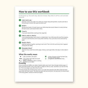 Sight Word Worksheets | Kindergarten Dolch Workbook for Ages 5-6 (Digital PDF): sample page 2 of 69