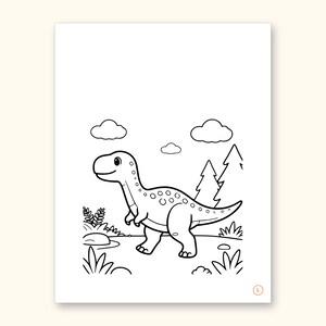 Dinosaur Coloring Pages | Detailed Scenes ABC Tracing for Ages 4-8 (Digital PDF): sample page 26 of 55