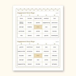 Engagement Party Games | Couple Quiz Bingo Cards for Hosts (Digital PDF): sample page 11 of 21