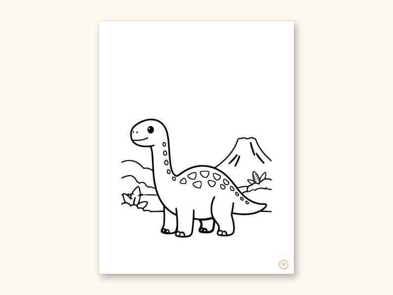 Dinosaur ABC Coloring Book, Letter Tracing, Ages 2-5 (Digital PDF): sample page 46 of 55