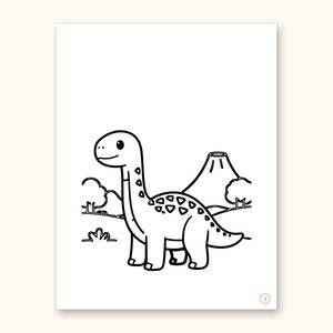 Dinosaur ABC Coloring Book, Letter Tracing, Ages 2-5 (Digital PDF): sample page 22 of 55
