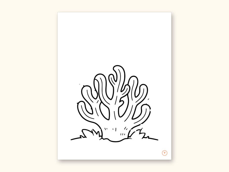 Mushroom Coloring Pages | ABC Letter Tracing for Kids Ages 2-5 (Digital PDF): sample page 52 of 55