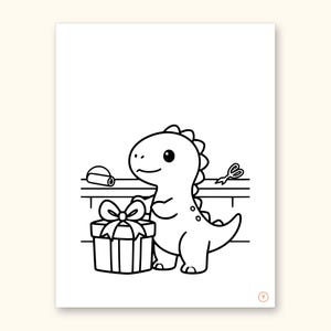 Dinosaur Party ABC Coloring Book | Letter Tracing for Toddlers (Digital PDF): sample page 52 of 55