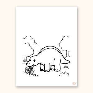 Dinosaur ABC Coloring Book, Letter Tracing, Ages 2-5 (Digital PDF): sample page 12 of 55