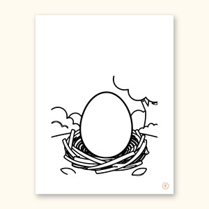 Nature Coloring Pages | ABC Letter Tracing for Kids Ages 2-5 (Digital PDF): sample page 12 of 55