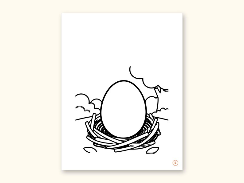Nature Coloring Pages | ABC Letter Tracing for Kids Ages 2-5 (Digital PDF): sample page 12 of 55
