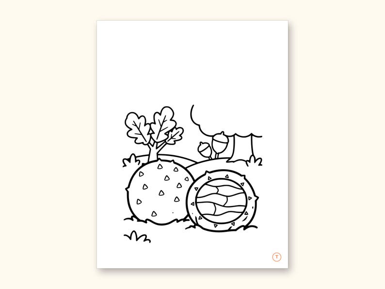 Mushroom Coloring Pages | ABC Letter Tracing for Kids Ages 2-5 (Digital PDF): sample page 42 of 55