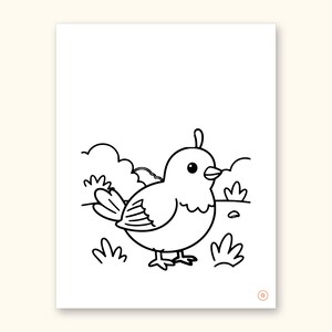 Nature Coloring Pages | ABC Letter Tracing for Kids Ages 2-5 (Digital PDF): sample page 36 of 55
