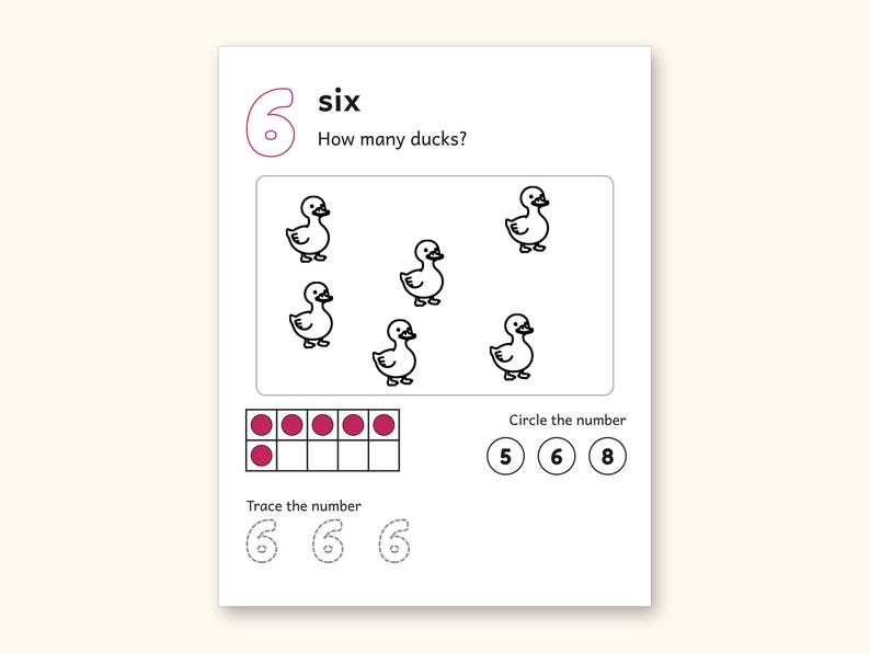 Counting Worksheets | Farm Ten Frame Mats for Preschool Ages 3-5 (Digital PDF): sample page 6 of 10
