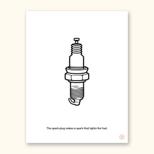 Car Coloring Pages | ABC Letter & Word Tracing for Kids Ages 4-8 (Digital PDF): sample page 40 of 55