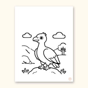Animal ABC Coloring Book | Letter Tracing for Kids Ages 2-5 (Digital PDF): sample page 46 of 55